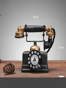 Amerikos, Europos Stiliaus Senosios Klasikinės Apdailos Pamušalas Kambarys Granny Prašmatnus Telefonas Vintage Black 