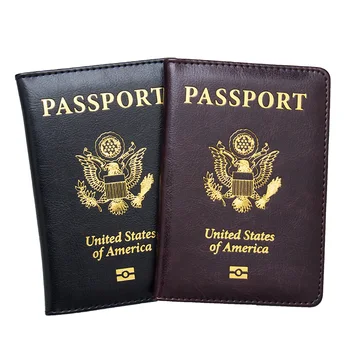 Amerikos Paso Turėtojas Moterims, Vyrams PU odos Paso padengti Kelionės piniginės JAV paso atveju verslo kortelės turėtojas ID Krepšys