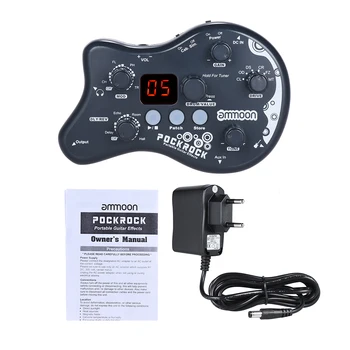 Ammoon PockRock Gitaros Pedalas Multi-effects Procesorius Elektrinės Gitaros Efektu Pedalas 15 Poveikį Maitinimo Adapteris Gitara Priedai