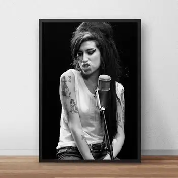 Amy Winehouse Plakatas Muzikos Dainininkė Star Drobės Tapybos Meno Namų Dekoro kokybės Tapybos Sienos Menas