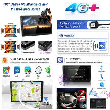 Android 10.0 2 Din Automobilio Radijo Multimedia Vaizdo Grotuvas GPS Navigacija Kia RIO 3 4 2011-2016 2din stereo carplay RDS Audio DVD