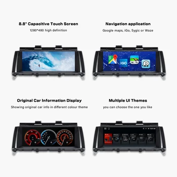 Android 10.0 Automobilių GPS Navigacijos, Multimedijos Grotuvas BMW X3 F25 2011 - 2017 X4 F26 IPS Ekraną, Keturių branduolių 2G 32G CIC NBT Sistema
