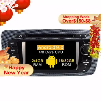 Android 9.0 Automobilių DVD Rdio Už Seat Ibiza 6j 2009 m. 2010 m. 2012 m. 2013 m GPS Navigacija, 2 Din Ekrano radijo Garso Multimedijos Grotuvas 4G+32GB