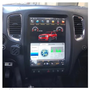 Android 9.0 Vertikalus ekranas Tesla stiliaus Automobilio radijas Stereo imtuvas Dodge Durango 2012+ Automobilinis GPS navigatorius Multimedia Player