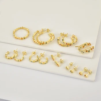 ANDYWEN 925 Sterlingas Sidabro Spalvinga Vaivorykštė Cirkonis Žiedai Europos Moterų Kristalų CZ Naujas Fine Jewelry 2020 m. Mados Tendencijos