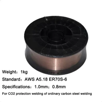 Anglies plieno MIG Suvirinimo Viela (Kieta Viela) AWS ER70S-6 0,8 mm ir 1,0 mm