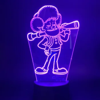 Animacinių filmų 3d Naktį Šviesos Mielas Avių Logger Vick Vaikai Naktį Lempa su 7/16 Spalvų Kaita LED Stalo Lempa, Miegamojo Kalėdų Dovana