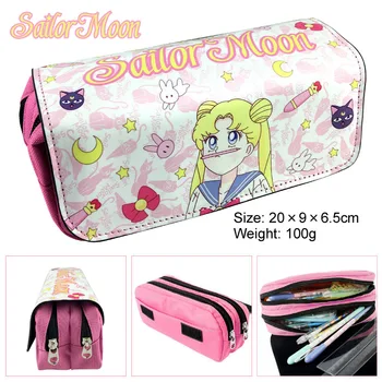 Animacinių Filmų Pieštuko Atveju Anime Sailor Moon Usagi Tsukino Luna Pieštuku Pen Krepšys Moterims Užtrauktukas Sudaro Cosmetci Prush Cosplay Rankinės