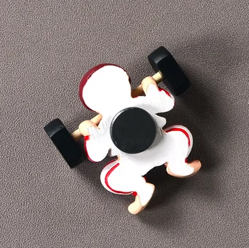 Animacinių filmų šaldytuvas magnetas mielas Europos stiliaus juokinga svorio kėlimo svorio 3D derva, šaldytuvas magnetai apdailos šaldytuvas