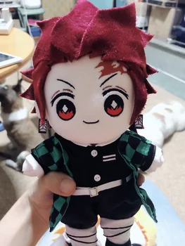 Anime Demon Slayer Kimetsu nr. Yaiba Kamado Tanjirou Agatsuma Zenitsu Mielas Pliušinis Lėlės Įdaryti Žaislas Pakeisti Kostiumas uzpost Lėlės 20cm