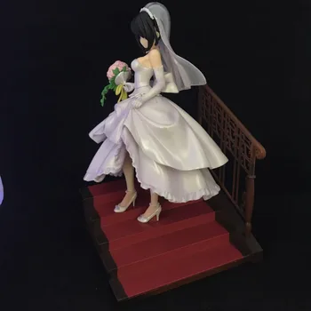 Anime Dienos Gyvas Košmaras Tokisaki Kurumi Vestuvių Suknelė Ver. PVC Veiksmų Skaičius, Kolekcines, Modelis Vaikams, Žaislai, Lėlės 23cm