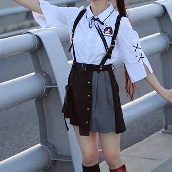Anime Mo Dao Shi Zu Cosplay Kostiumai, Neprijaukintas Wei Wuxian Cosplay Jk Uniformas, Balti Marškiniai Skitrs Kostiumai Mergaitėms CS368