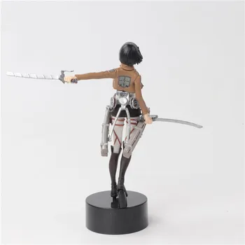 Anime Pav Ataka Titan Mikasa Akermano Figuras Mūšis Ver Mikasa Veiksmų Skaičiai PVC Modelis Žaislas, Lėlė Dovanos Brinquedos 14cm