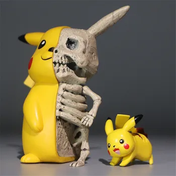 Anime Pikachus Skeleto Anatomijos PVC Pav Lėlės Žaislas, Kolekcines, Juokingi Veiksmų Skaičius, Modelį, Žaislai, Dovanos Vaikams