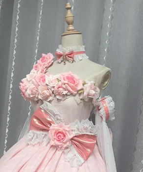 Anime Tapti Princesė Nors Siya Cosplay Kostiumų Prabangų Versija Rožinė Suaugusiųjų Formaliojo Suknelė Vaidmuo Žaisti Drabužius Pagal Užsakymą Padaryti