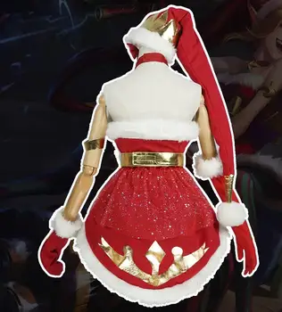 Anime! Žaidimas LOL Jinx Kalėdų Winterlude Puikus Lolita Vienodas Cosplay Kostiumas Šalis Karnavalas Apranga Moterims