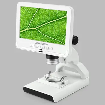 Anondstar naujas 2MP, Skaitmeninis Mikroskopas AD108 7 Colių LCD Ekraną, Mikroskopai su Plastiko Stovas Mokyklos Studentas Monetos, Juvelyriniai
