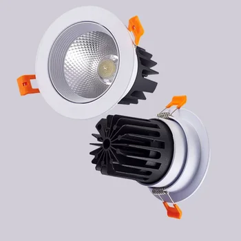 Anti Glare Įleidžiamas Pritemdomi COB LED Šviestuvai 9W 7W 12W LED Lubų Apšvietimas AC85~265V LED Lubų Lempos Patalpų Lightin