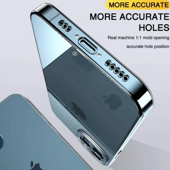 Anti-Rudenį, Objektyvo Apsauga, Telefono Dėklai iPhone 12 11 skaidraus Silikono Minkštas Galinį Dangtelį iPhone 12 11 Pro Xs Max XR 8 7 6 Byloje