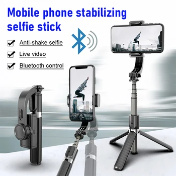 Anti-Shake Selfie Stick Nešiojamą Gimbal Stabilizatorius Bluetooth Nuotolinio Valdymo Trikojis 360 Laipsnių Išmaniųjų Telefonų Turėtojas, Skirtų 