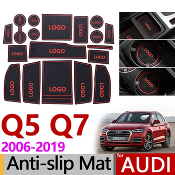 Anti-Slip Gumos Vartų Angą Taurės Kilimėlis Audi Q5 FY Q7 4L 2006 - Q7 4M. 2016 m. 2017 m. 2018 m. 2019 m. SLine S-Line Reikmenys, Lipdukai