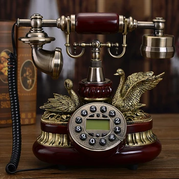 Antikvariniai Telefono Derliaus Corded Telefono Classic Europos Retro Laidiniu Telefonu, Rotacinis / Mygtuką, Ratukas, Skambintojo ID, Apšvietimu