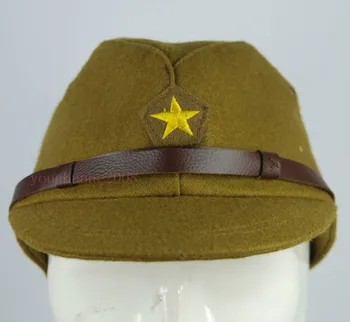 Antrojo pasaulinio KARO WW2 Japonijos Armijos IJA Pareigūnas Srityje Vilnos Kepurė Hat L, ženklelis, pagaminti iš tauriųjų metalų - JP008
