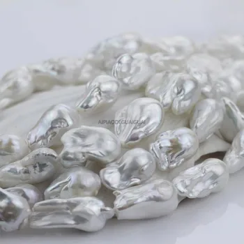 APDGG Originali Gamtos 16x20mm AA baroko balta baroko perlas sruogos prarasti karoliukai moterų lady papuošalai 