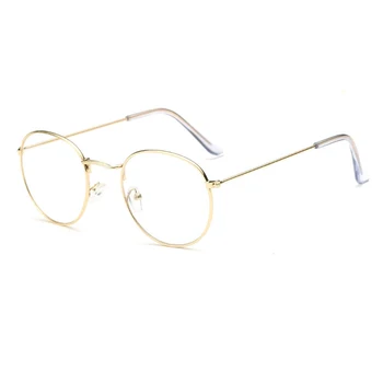 Apvalūs akiniai, rėmeliai moterų 2019 Retro vintage ovalo formos akinių rėmeliai Skaidrus optinės moterų rėmo akiniai skaidraus Lęšio Moterų