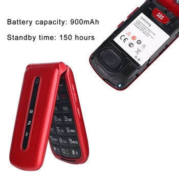 Apversti Mobilusis Telefonas Senjorams su SOS Didelis Mygtukas ant Nugaros, SIM-Nemokamai Dual SIM Dvejopo Laukimo Greito Rinkimo Klavišą Lengva naudoti Telefonai