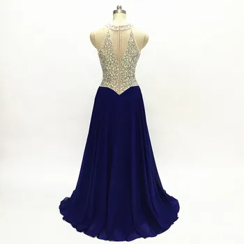 Apynasrio Royal Blue Šifono Prom Dresses Zawalcowany 2020 M O-Kaklo Raudona Oficialaus Ilgai Vakare Šalies Chalatai Chalatas De Soiree платья для женщин