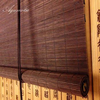 Aqumotic Vadovas Bambuko Užuolaidos Kambario Skiriamoji Ekrano Durų, Langų, Dušo Pasirinktinis Dydis Suši Vieta Dekoro Kabo Natūralaus Medžio
