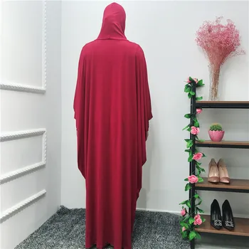 Arabų Musulmonų Suknelė, Hijab Moterų Batwing Rankovėmis Su Gobtuvu Malda Apranga Maxi Abaja Suknelės Kaftan Ilgas Chalatas, Turkijos Islamo Apranga
