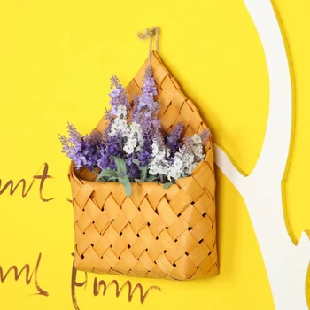 ARattan Krepšelį Sode Sienų Apdailai Talpyklos Sienos Kabo Natūralių Vytelių Gėlių Krepšelis Gėlių Vazonas ##
