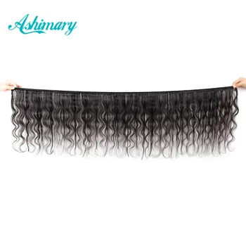 Ashimary Peru Kūno Wave 3 Ryšulius Ne Remy Human Hair Ryšulių 8-28inch Plaukų Pynimas Ryšulių Gamtos Juoda Spalva