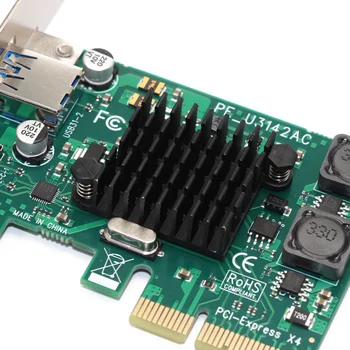 ASM3142 Chip USB3.1 Plėtros Plokštę PCI-E Tipo A/Tipas-C Dual-port už KOMPIUTERIO Plokštė PCIE 4x Stove 1000Mbps