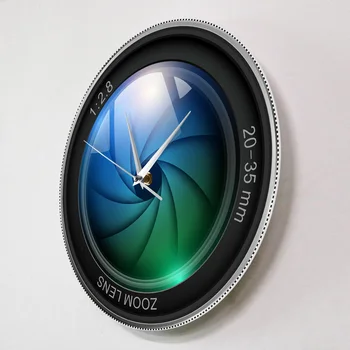 Asmeninį vaizdo Kameros Objektyvas Spausdinti Sieninis Laikrodis Fotografija, Nuotraukomis Zoom fotografija ISO Poveikio Snap Selfie Dekoro Modernios Sienos Žiūrėti