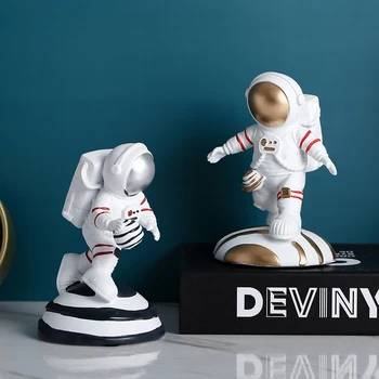 Astronautas Figūrėlės Namų Puošmena Kambarį Mados Astronautas Mėnulyje Skulptūros, Dekoratyvinės Figūrėlės Kosmonautas Statulos Dovana