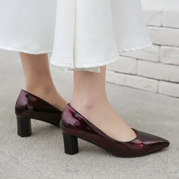ASUMER 2020 naujausias moterys siurbliai pažymėjo tne pavasario vasaros vieno batai paprastas klasikinis 5,5 cm atsitiktinis šalies ponios batai didelis dydis