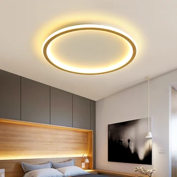 Atmosferos juoda ir balta-ultra plonas lubų lempa, stačiakampio, apvalaus miegamojo lempa kambario lempos kambarį lempos led lubų šviestuvas