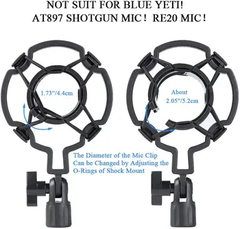 Atnaujintas Reguliuojamas Mikrofonas Pakabos Bumas Žirkliniai Svirtimi su Shock Mount Mic Įrašą Turėtojas 3/8