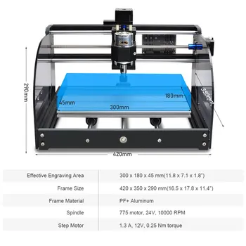 Atnaujinti CNC 3018 Pro Max 5.5 w Laser Cutting machine GRBL 