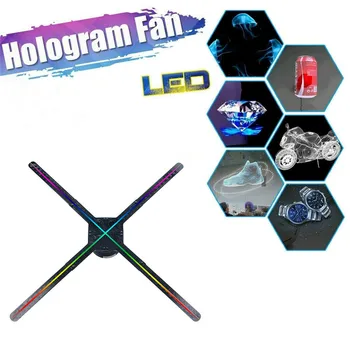 Atnaujinti geriausia 75cm 3D holograma led ventiliatorius reklamos žaisti 3d ventiliatorius led projektorius, wifi app debesis holograma šviesos holograpchic ekranas