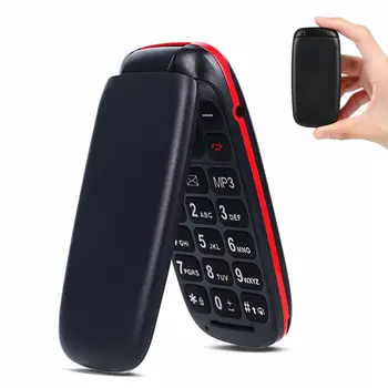 Atrakinta Mobiliojo Telefono Funkcija Vyresnieji Vaikai Mini Flip Telefonai rusų Klaviatūra 2G GSM paspauskite Mygtuką 