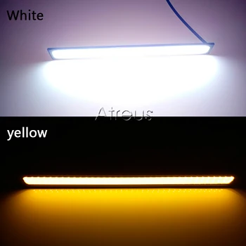 Atreus 1Pair Automobilio LED Dieniniai Žibintai 12V Vandeniui Balta Geltona DRL LED Vairavimo Priešrūkinis Žibintas Universaliųjų Automobilių Reikmenys