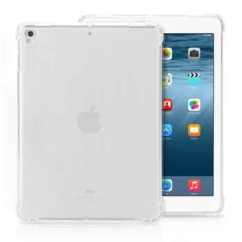 Atsparus smūgiams Case For iPad 2 Oro Atveju Minkštos TPU Silicon Cover for iPad Oro 1 Skaidrus Slim Atvejais ipad 5 6 Funda