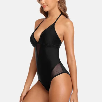 Attraco Moterų Monokini vientisas maudymosi kostiumėlį, maudymosi Kostiumėliai, Backless V-Kaklo Seksualus Maudymosi Kostiumą Deep-V Plungės Paplūdimio