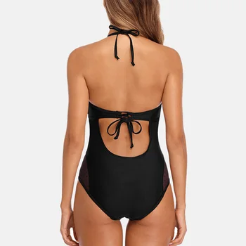 Attraco Moterų Monokini vientisas maudymosi kostiumėlį, maudymosi Kostiumėliai, Backless V-Kaklo Seksualus Maudymosi Kostiumą Deep-V Plungės Paplūdimio