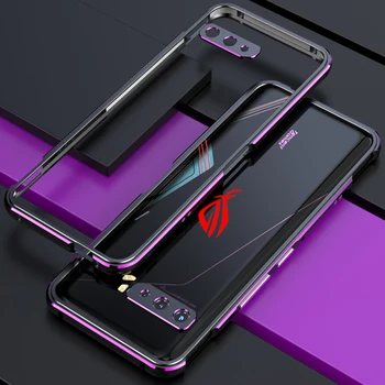 Atveju ROG3 Rog Phone3 Deluxe bamperis Ultra Plonas aliuminio korpusas, skirtų Asus ROG Telefonas 3 ZS661KS + 2 Plėvelės ( Priekis + Galas )
