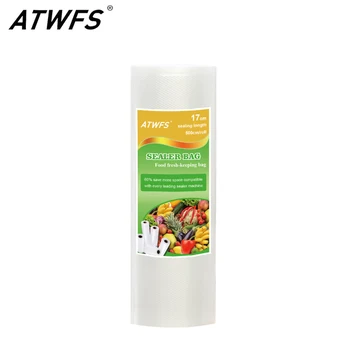 ATWFS 17CMx500CM/Rolls Vakuuminio Pakavimo Rulonai Maisto produktų Laikymo Maišeliai Maisto Maišą Saran Wrap